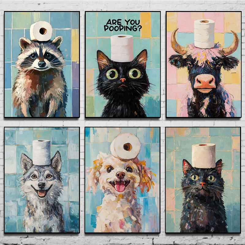 Home Bathroom Wallpaper - لوحة فنية جدارية بدون إطار لورق