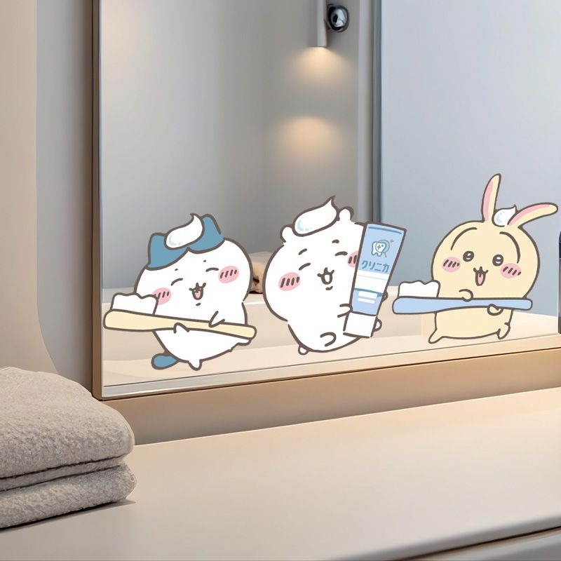 Home Bathroom Supplies - ملصقات مرآة تشييكوا الرائجة، لاصقة قوية،