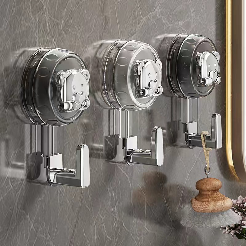 Home Bathroom Door - خطاف منشفة مطبخ لاصق ذاتيًا بكوب