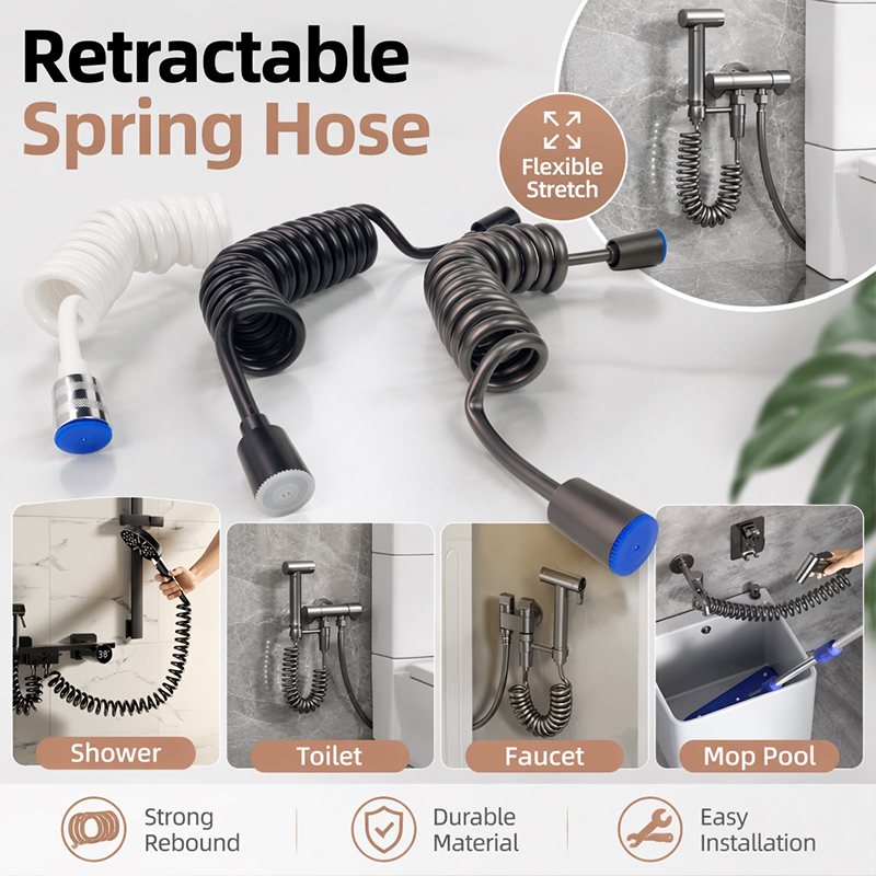 Home Bathroom Plumbing - خرطوم مرن ملفوف بطول 2 متر