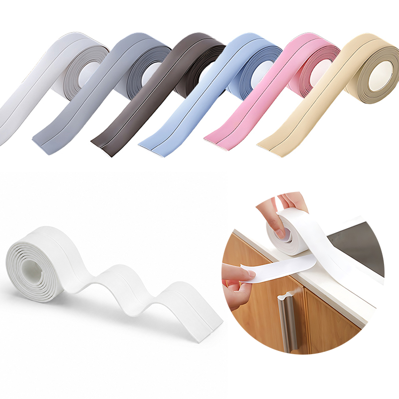 Home Bathroom Supplies - 2 لفة من شريط ملون مضاد