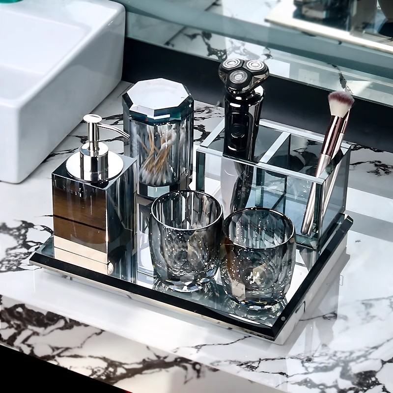 Zara Home Bathroom - الحديثة الخفيفة الفاخرة الإبداع الكريستال والزجاج