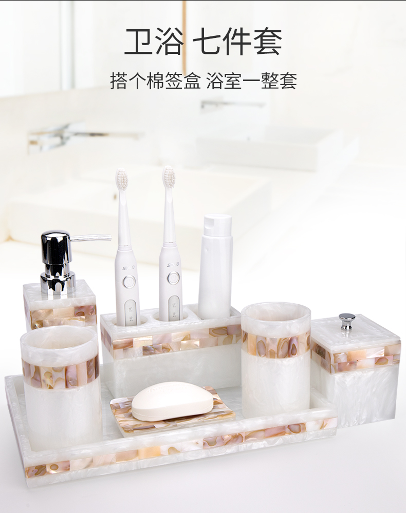 Zara Home Bathroom - مجموعة فرشاة أسنان من الراتنج الملون