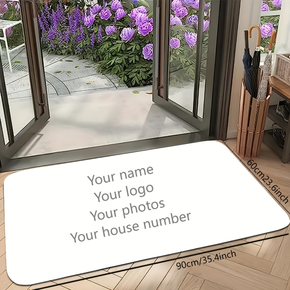 Home Bathroom Name - تخصيص DIY حصيرة مدخل ممسحة ديكور