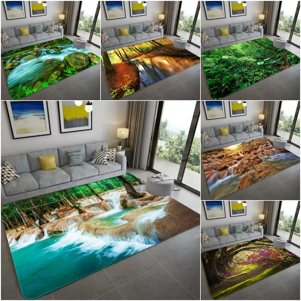 Home Decor Bathroom Ideas - سجادة ناعمة مستوحاة من الطبيعة ثلاثية