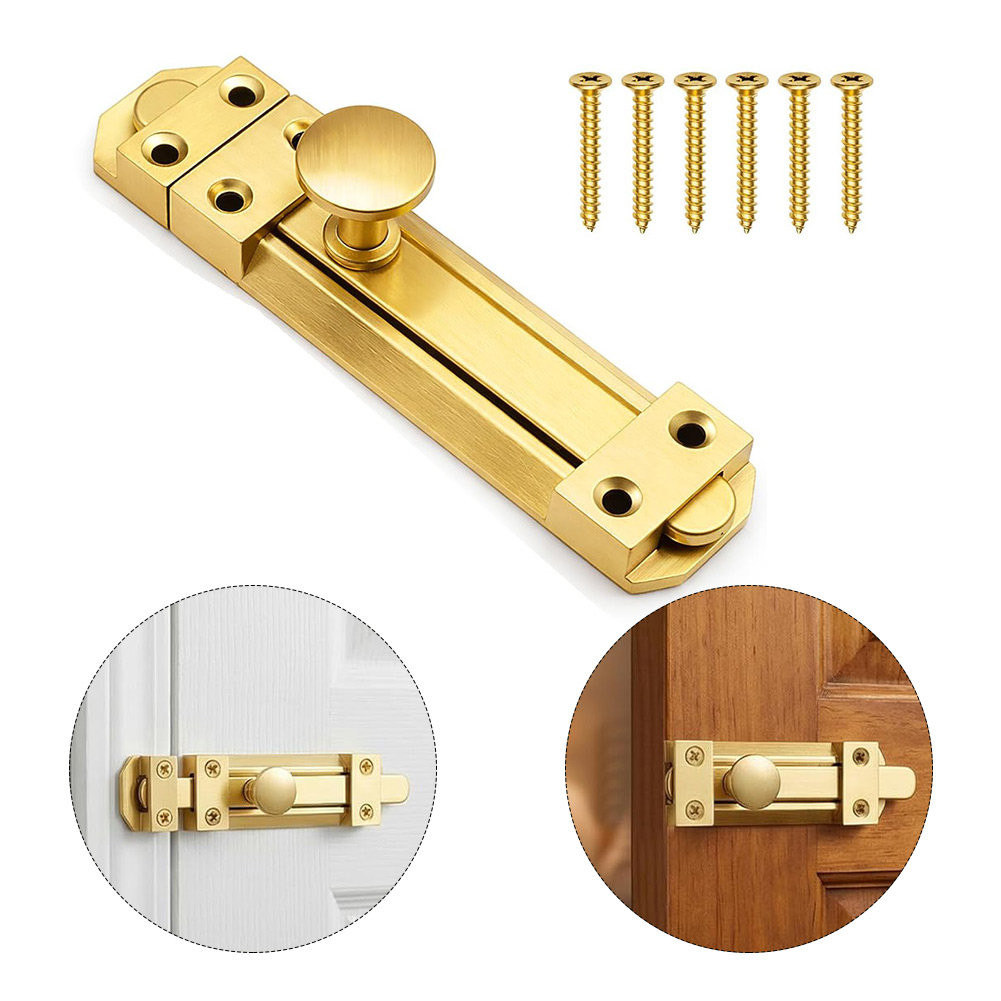 Home Bathroom Door - قفل باب منزلق من النحاس الصلب