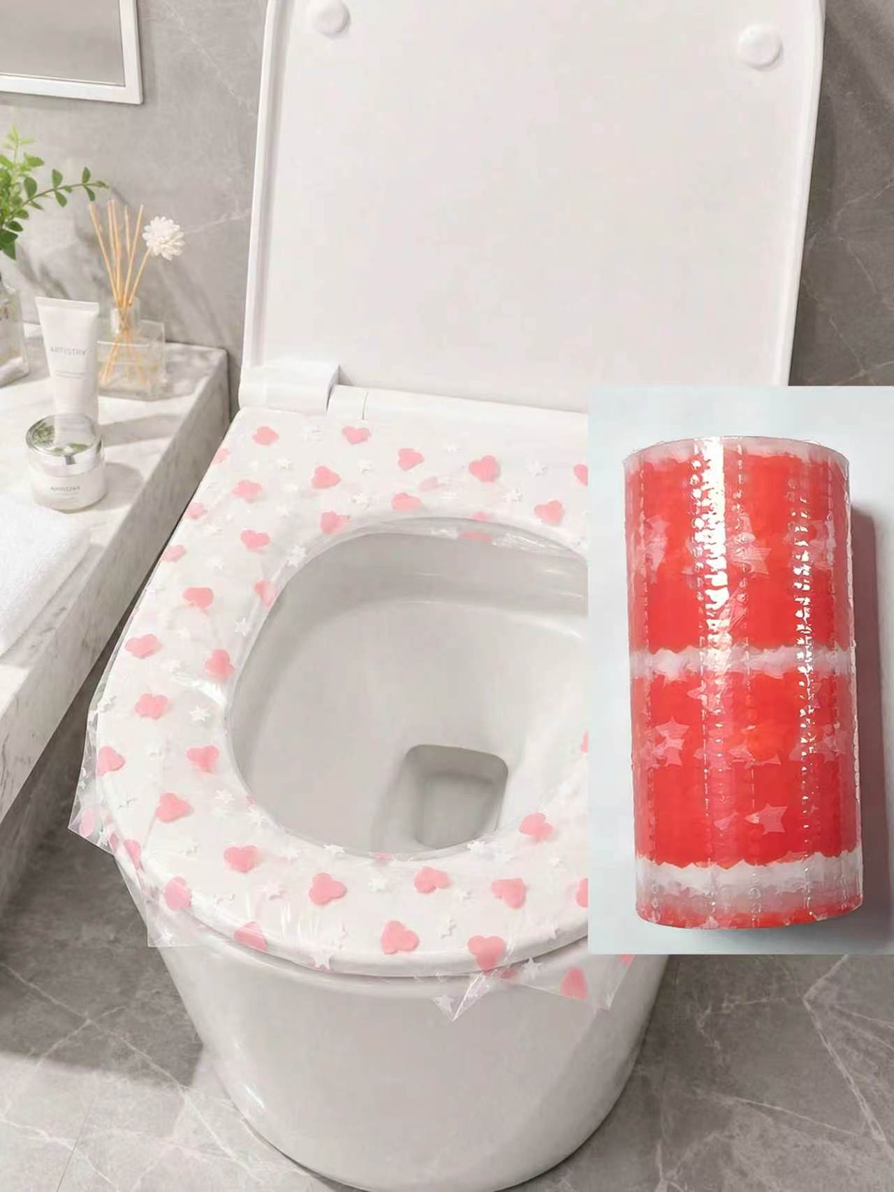 Home Bathroom Supplies - 133 قطعة/لفة من أغطية مقاعد المرحاض