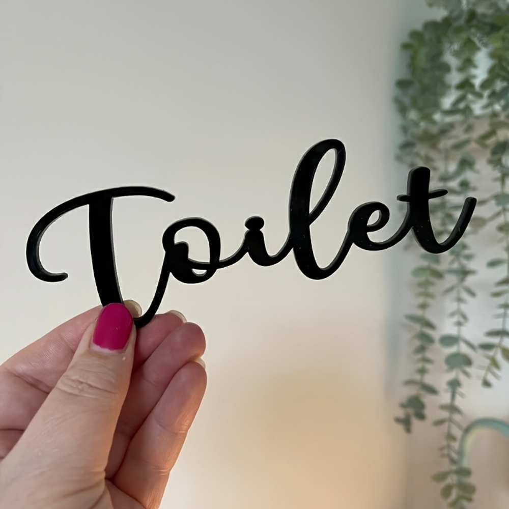 Home Bathroom Door - لافتة باب بلاستيكية عصرية من CIFBUY،