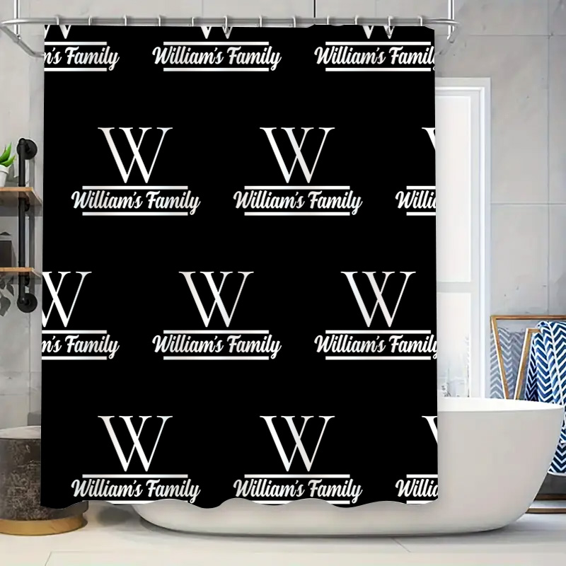 Home Bathroom Name - تخصيص شخصية الحمام دش الستار مقاوم