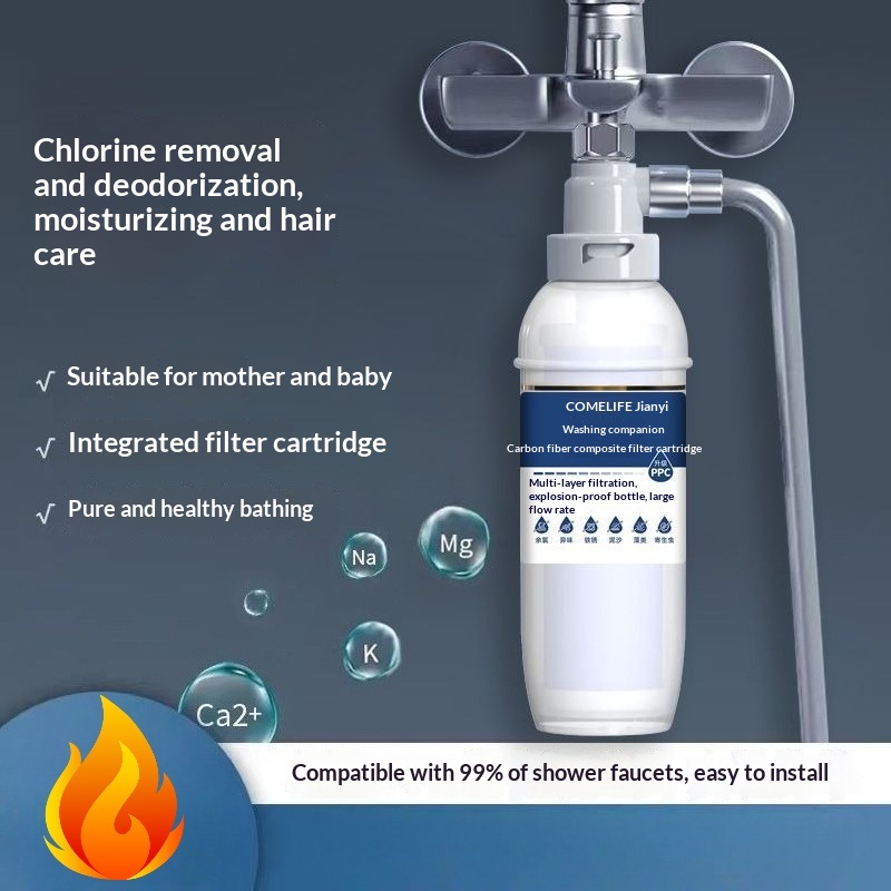 Home Bathroom Water Filter - فلتر منزلي أولي للاستحمام، لرأس دش