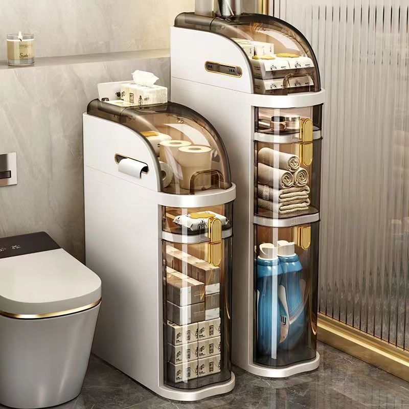 Home Goods Bathroom Cabinets - خزانة تخزين الحمام الضيقة مع أرفف