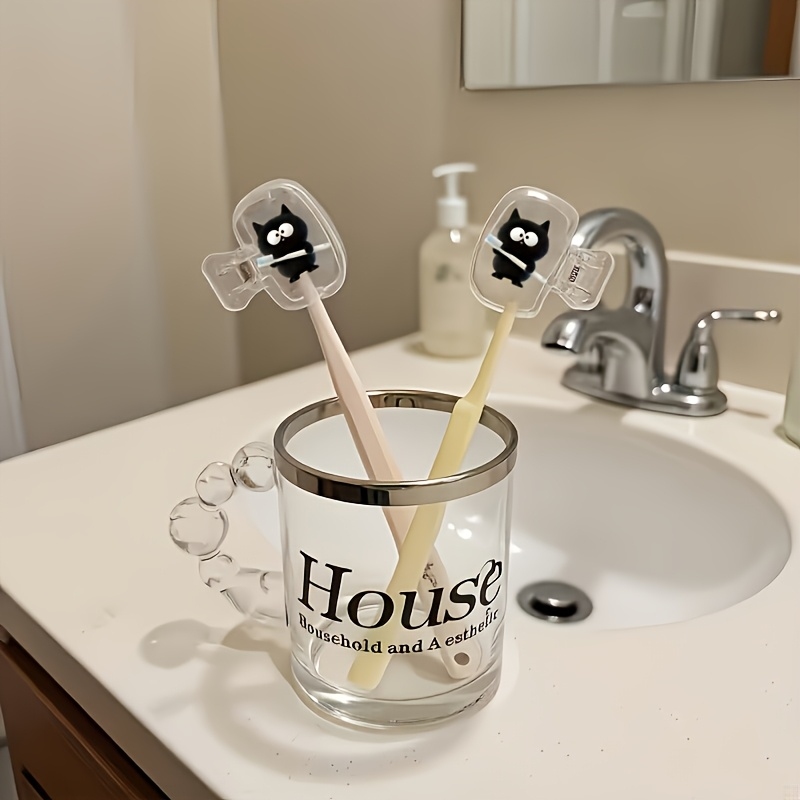 غطاء فرشاة أسنان على شكل قطة و - مراجعة Home Bathroom Supplies وسعره