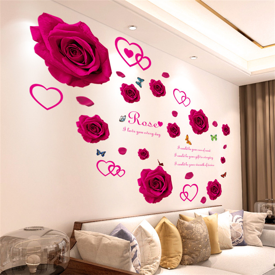 ثلاثية الأبعاد فراشة زهرة ملصق - مراجعة Home Bathroom Wallpaper وسعره
