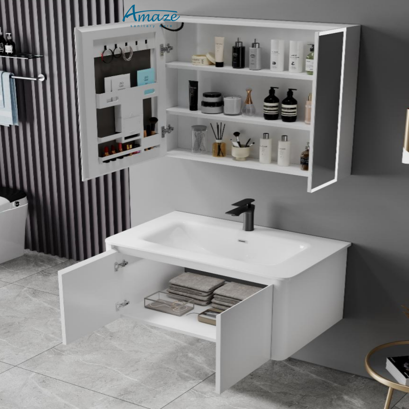خزانة حمام AMAZE، أثاث حمام عص - مراجعة Home Living Bathroom Vanity وسعره