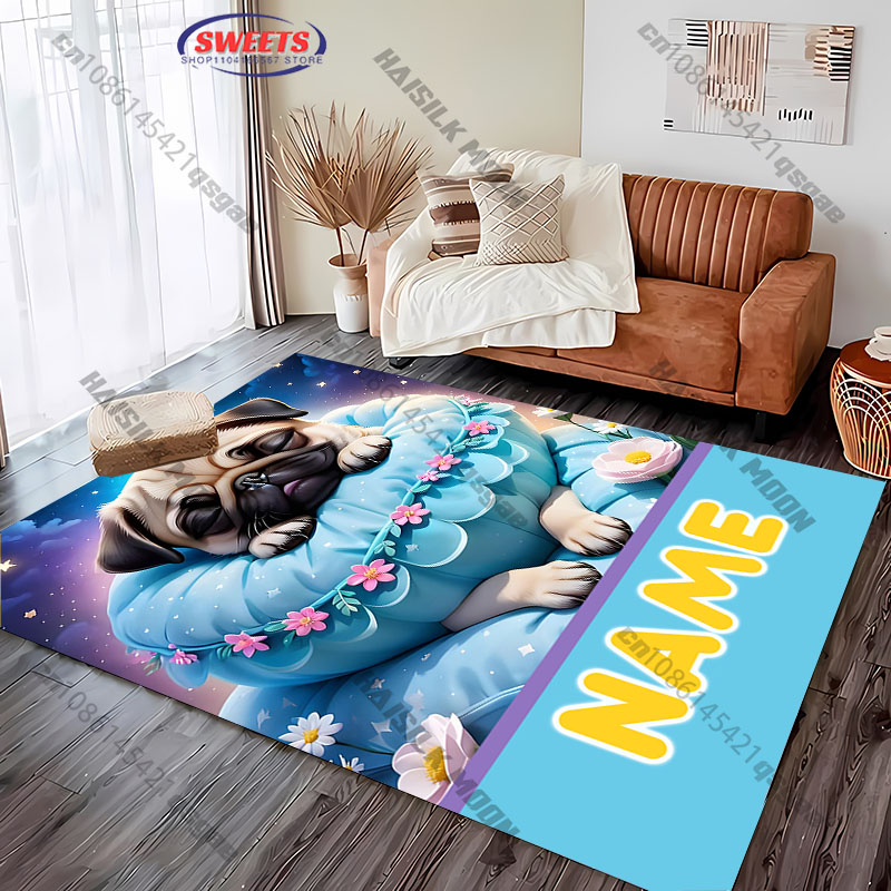سجادة أرضية مخصصة على شكل كلب  - مراجعة Home Bathroom Name وسعره