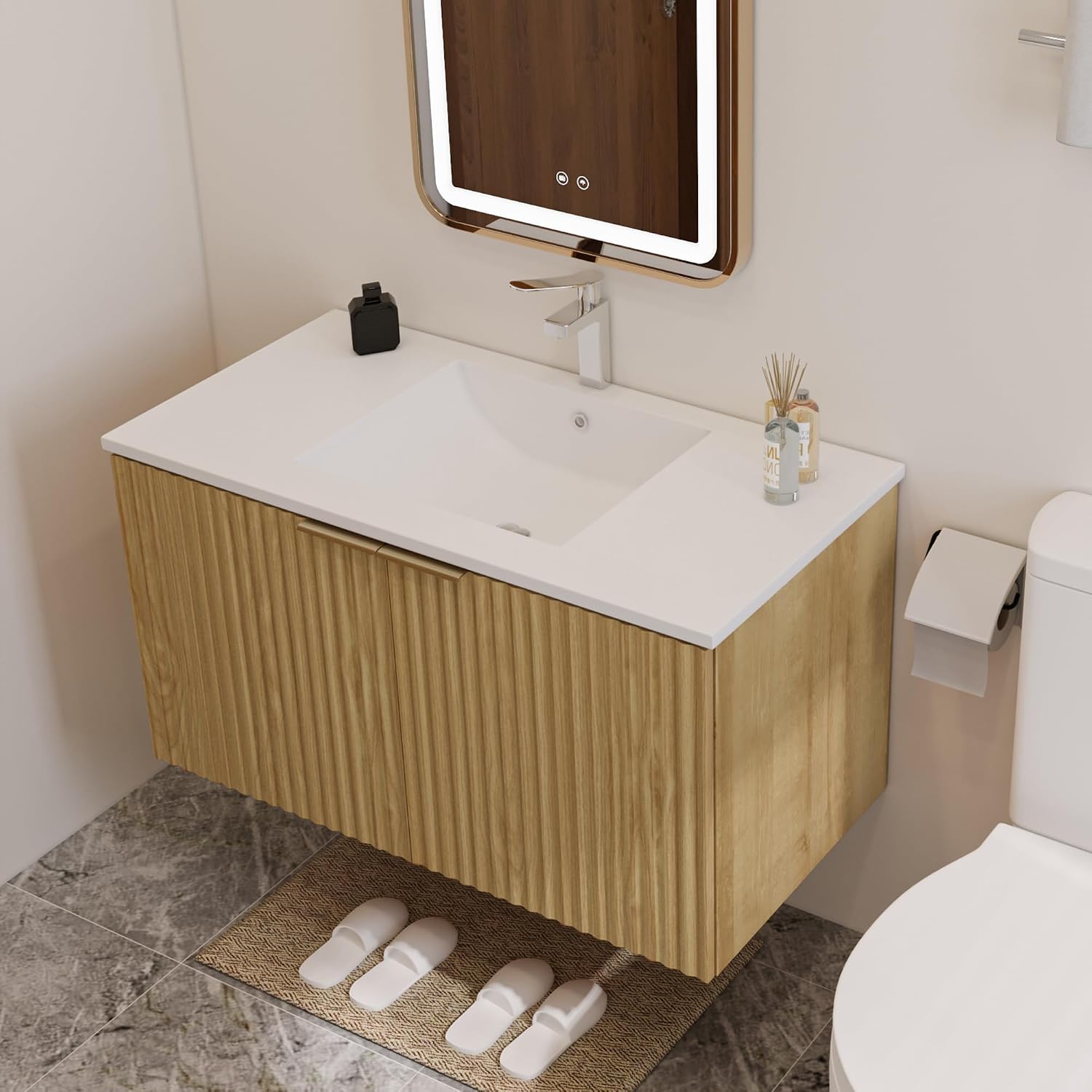 وحدة حمام عصرية معلقة على الحا - مراجعة Home Bathroom Door وسعره