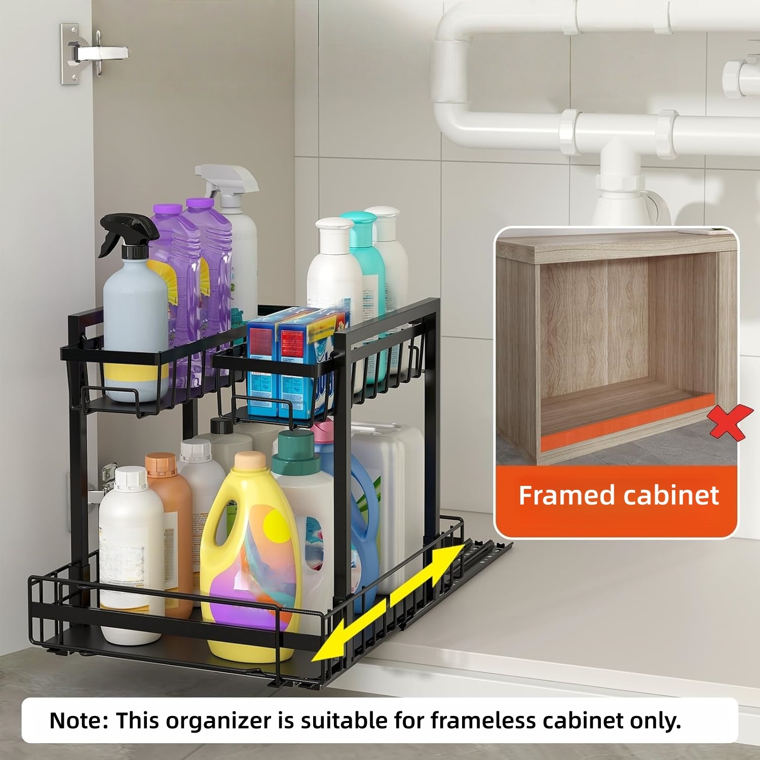 منظم قابل للتمدد تحت الحوض بطب - مراجعة Home Goods Bathroom Cabinets وسعره