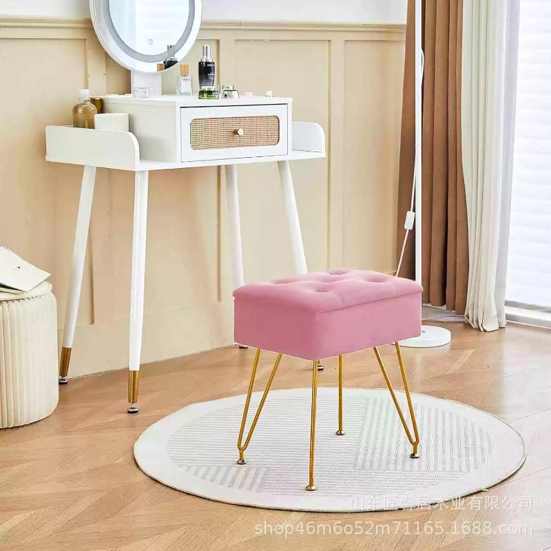 كرسي عصري ناعم للزينة مع تخزين - مراجعة Home Living Bathroom Vanity وسعره