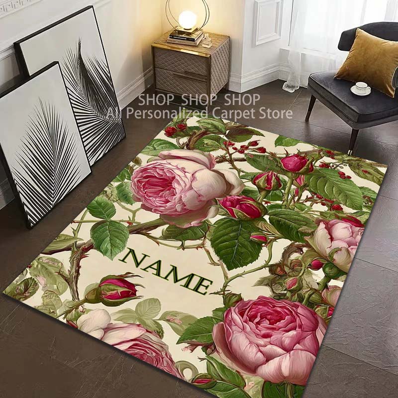 سجادة مخصصة بطباعة اسم شخصي وز - مراجعة Home Bathroom Name وسعره