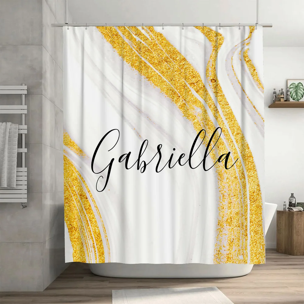 ستارة دش رخامية ذهبية اسم شخصي - مراجعة Home Bathroom Name وسعره