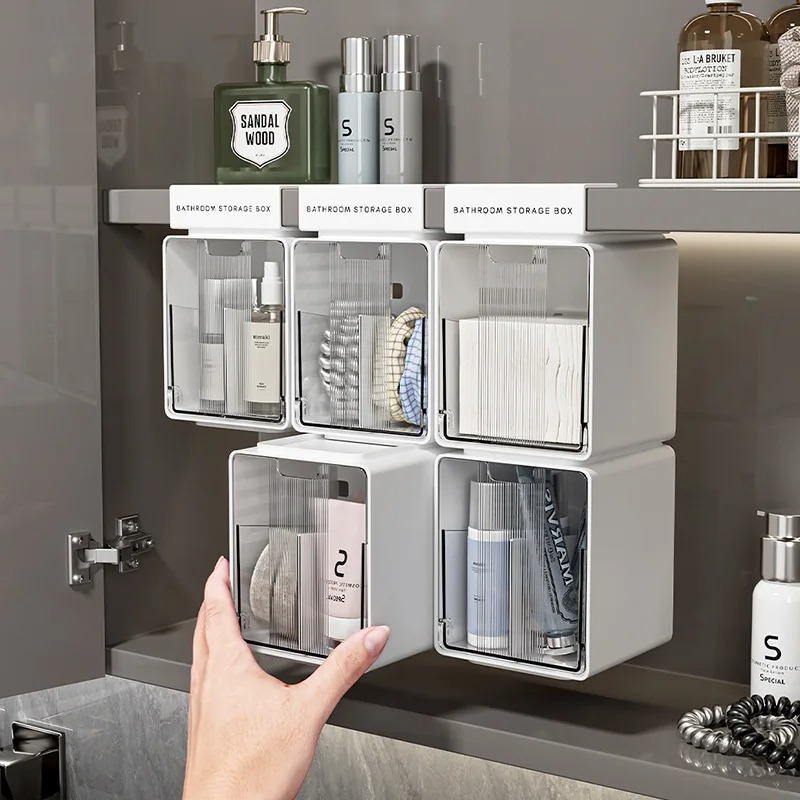 صندوق تخزين شفاف قابل للسحب لل - مراجعة Home Goods Bathroom Cabinets وسعره