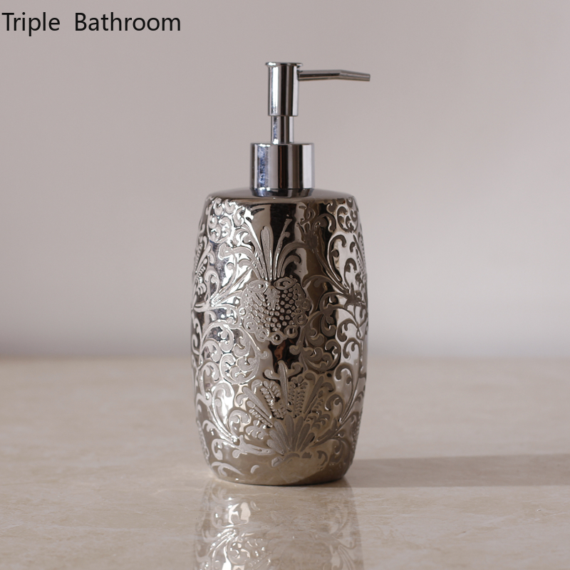 الفضة السيراميك الشامبو زجاجات - مراجعة Zara Home Bathroom وسعره
