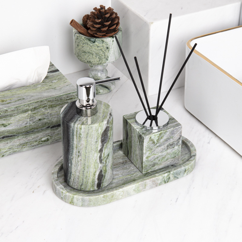 طقم صينية حمام رخامية فاخرة من - مراجعة Zara Home Bathroom وسعره