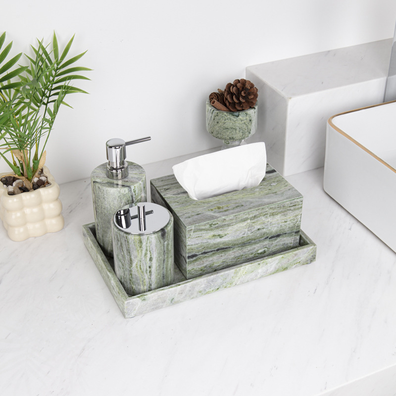 طقم صينية حمام رخامية فاخرة من - مراجعة Zara Home Bathroom وسعره