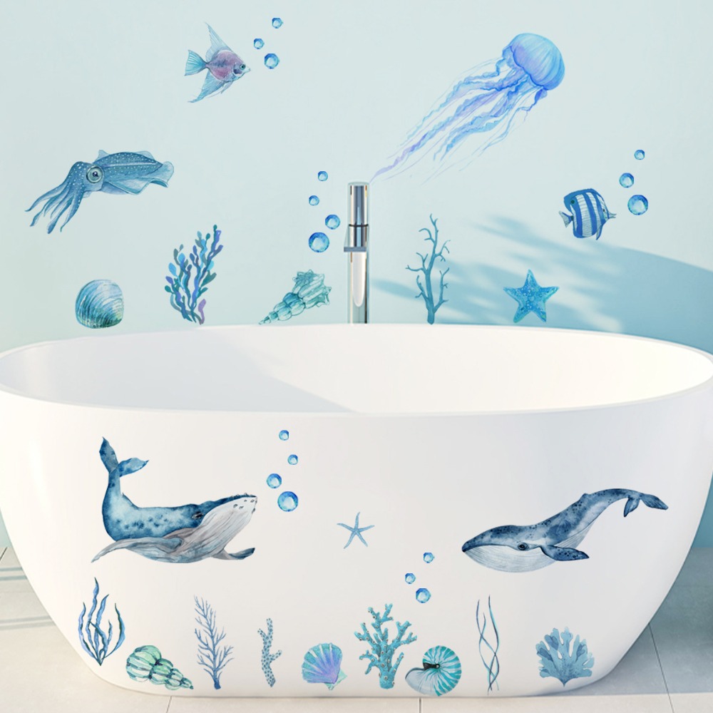 ملصقات حائط لحوض الاستحمام، زي - مراجعة Home Bathroom Wallpaper وسعره