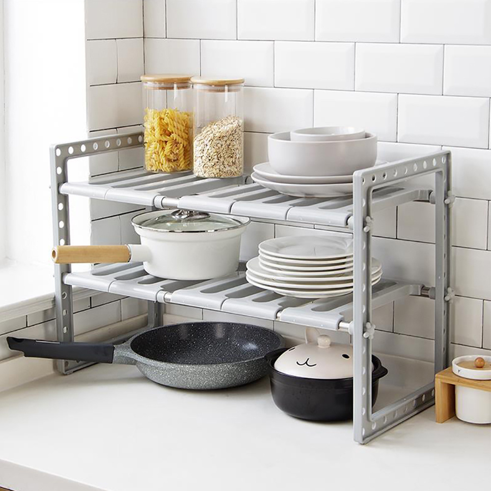 منظم تحت الحوض بطبقتين قابل لل - مراجعة Home Goods Bathroom Cabinets وسعره