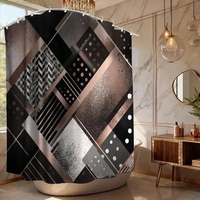 ستارة حمام عصرية بتصميم هندسي  - مراجعة Home Decor Bathroom Ideas وسعره