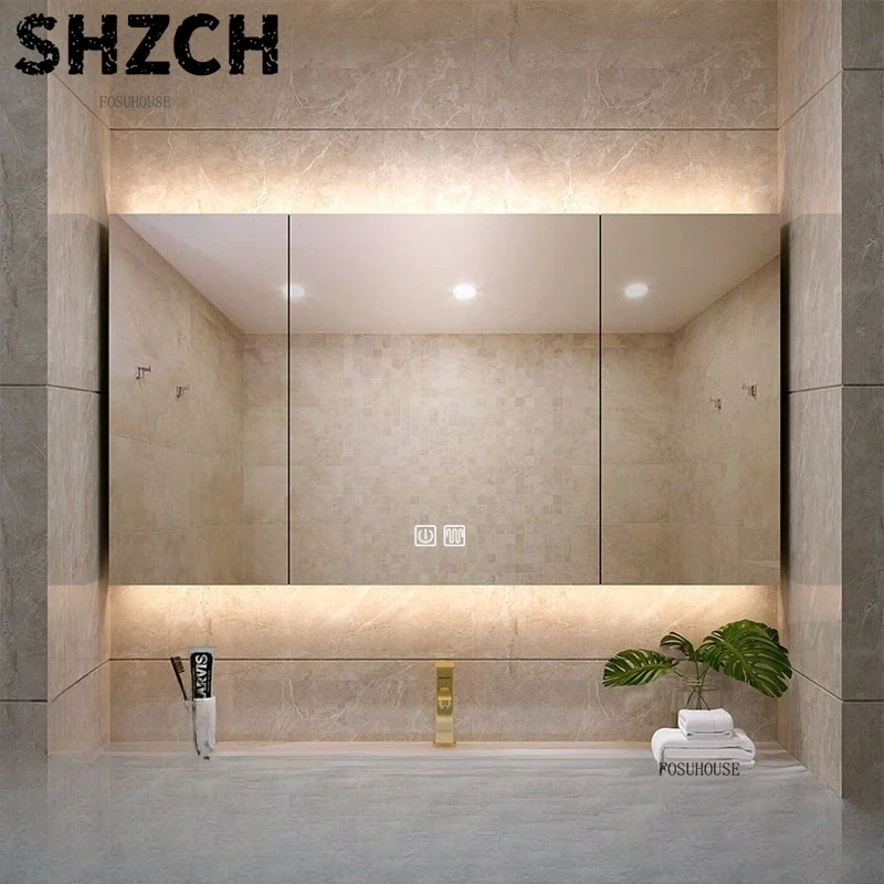 مرآة حمام عصرية سميكة مع خزانة - مراجعة Home Living Bathroom Vanity وسعره