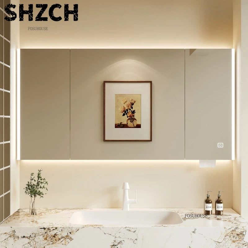 مرآة حمام عصرية سميكة مع خزانة - مراجعة Home Living Bathroom Vanity وسعره