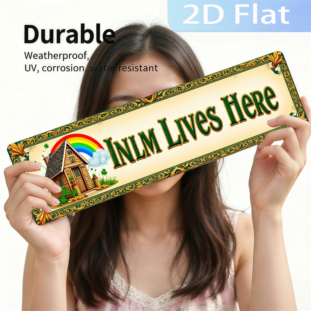 لافتة جدارية مسطحة ثنائية الأب - مراجعة Home Bathroom Name وسعره