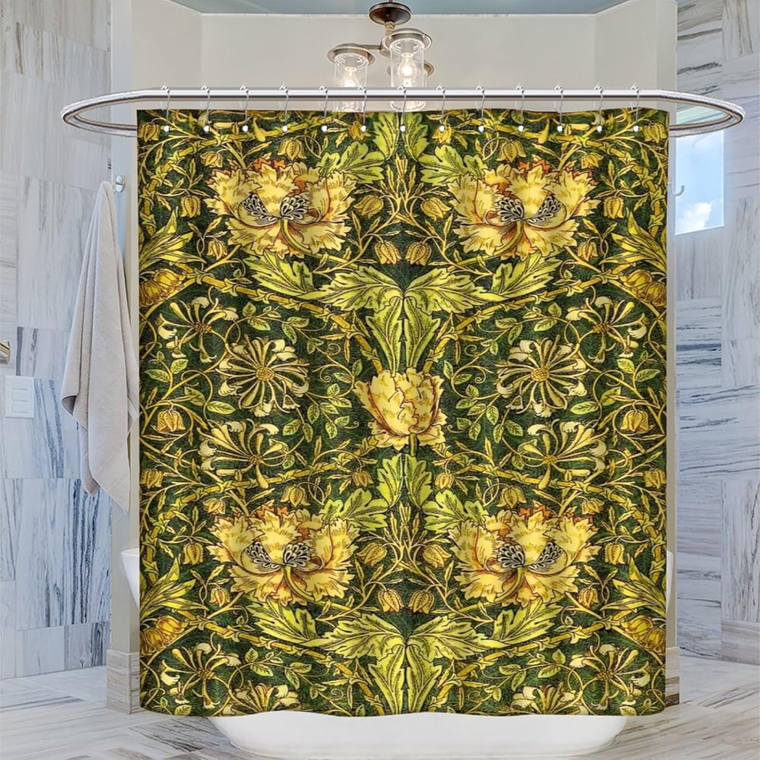 ستارة حمام مقاومة للماء بتصميم - مراجعة Home Decor Bathroom Ideas وسعره