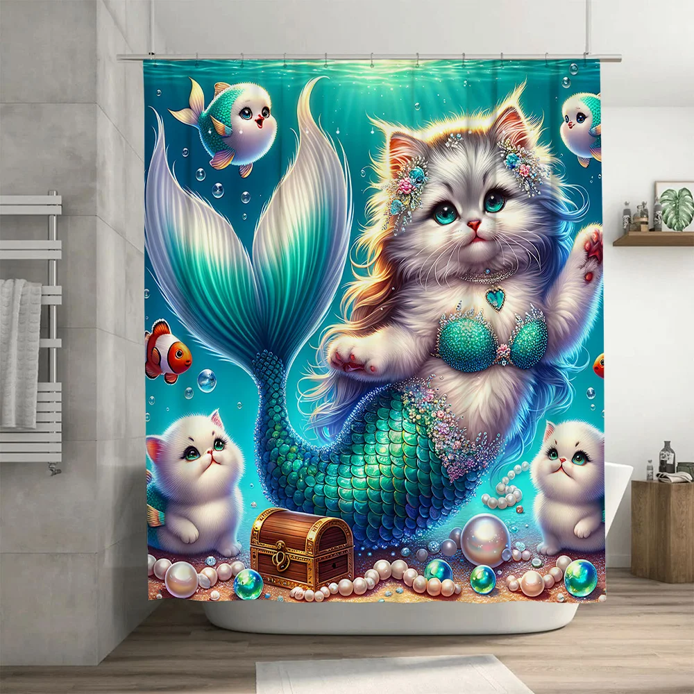 ستارة الدش حورية البحر القط ذي - مراجعة Home Decor Bathroom Ideas وسعره