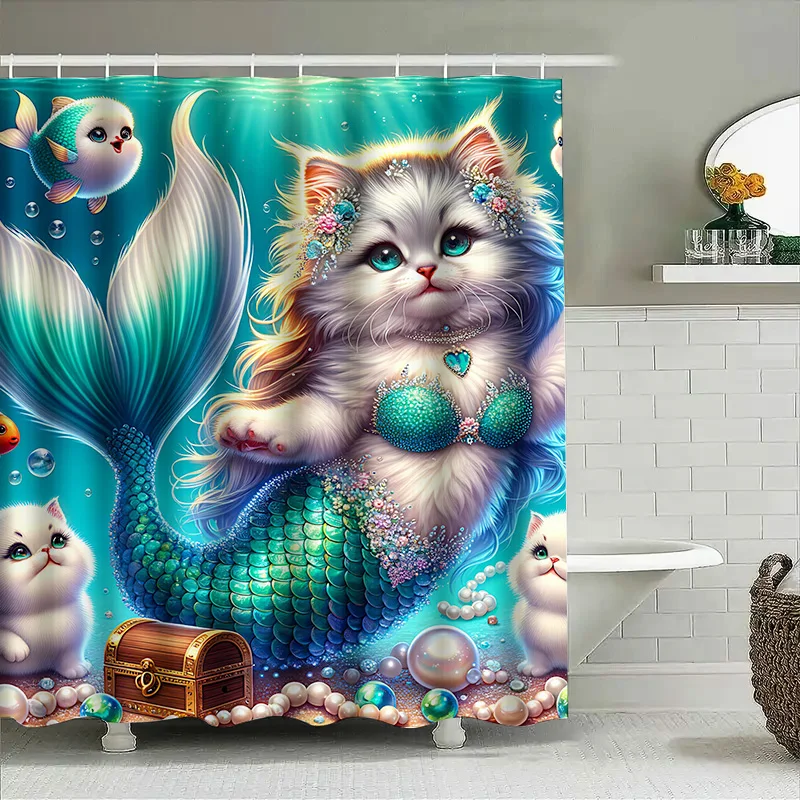 ستارة الدش حورية البحر القط ذي - مراجعة Home Decor Bathroom Ideas وسعره