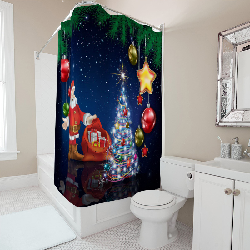 TU عيد الميلاد دش الستار سانتا - مراجعة Home Decor Bathroom Ideas وسعره
