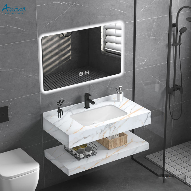 خزانة حمام متينة ذات طبقتين مث - مراجعة Home Living Bathroom Vanity وسعره