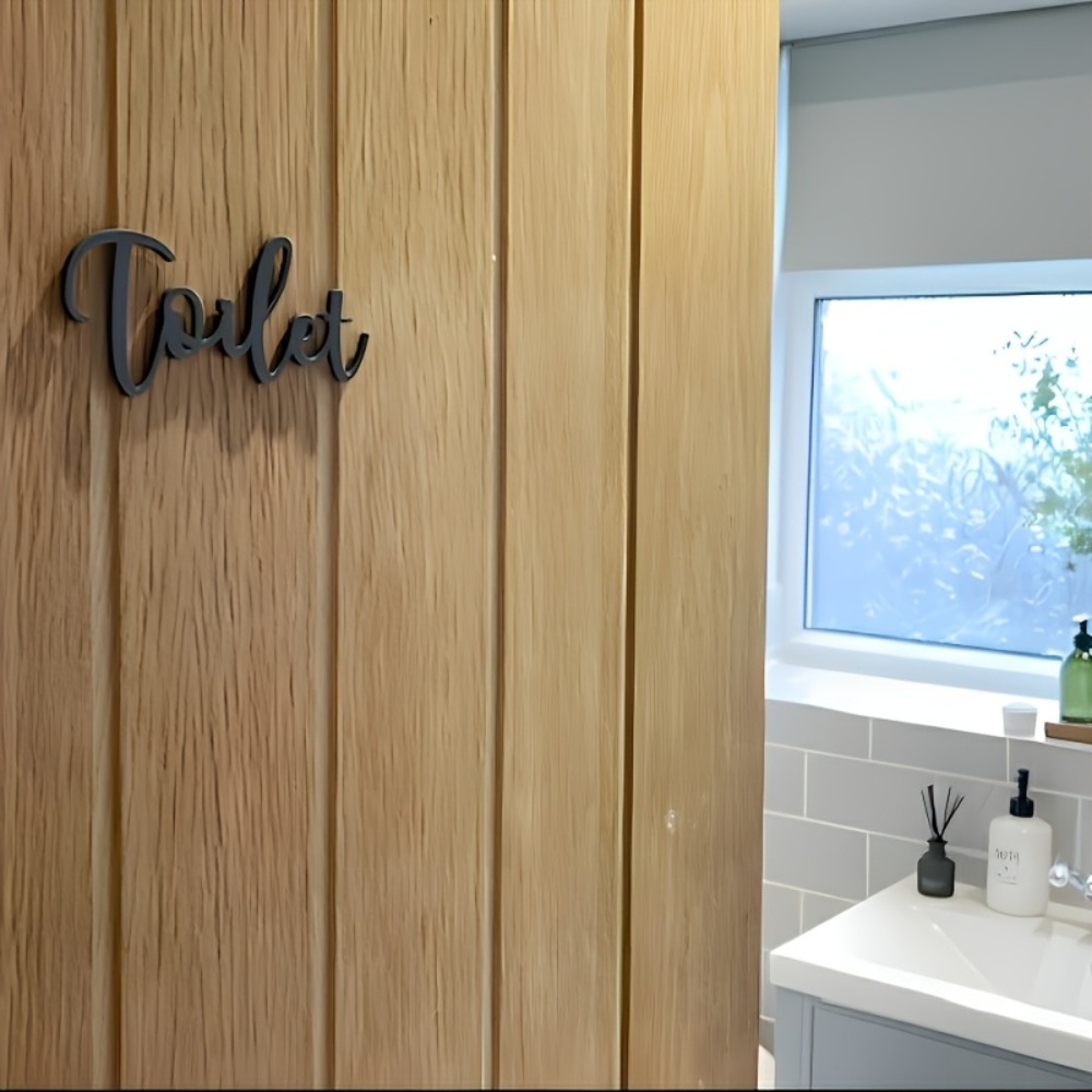 لافتة باب بلاستيكية عصرية من C - مراجعة Home Bathroom Door وسعره