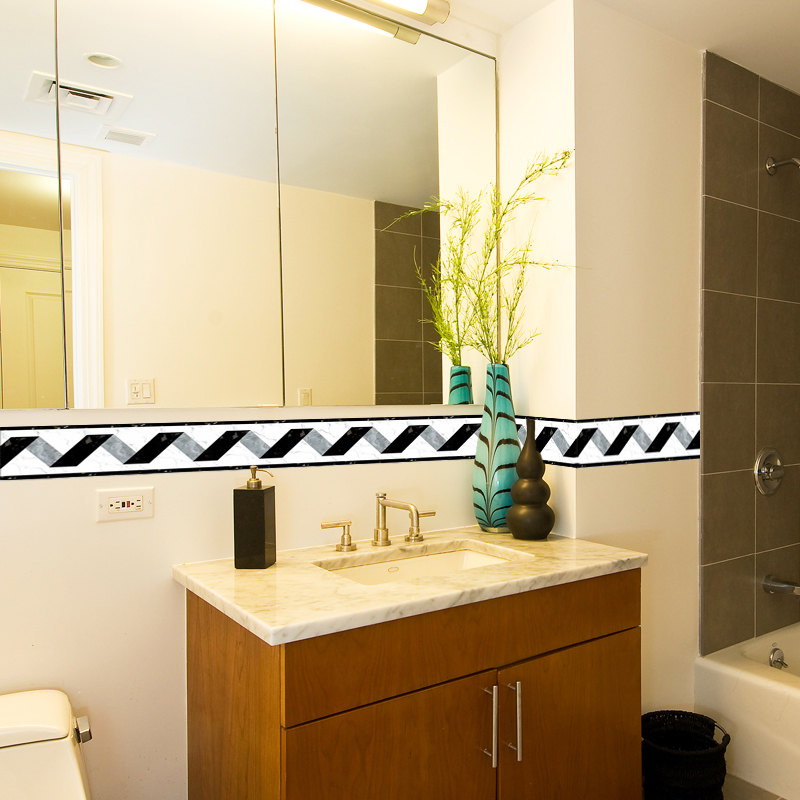 ملصقات جدارية ذاتية اللصق بخطو - مراجعة Home Bathroom Wallpaper وسعره
