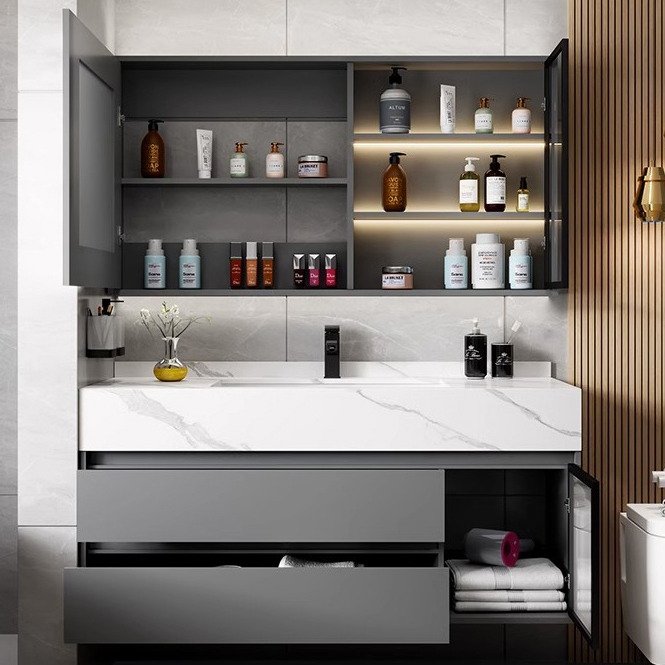 خزانة حمام عصرية مع مرآة ذكية  - مراجعة Home Living Bathroom Vanity وسعره