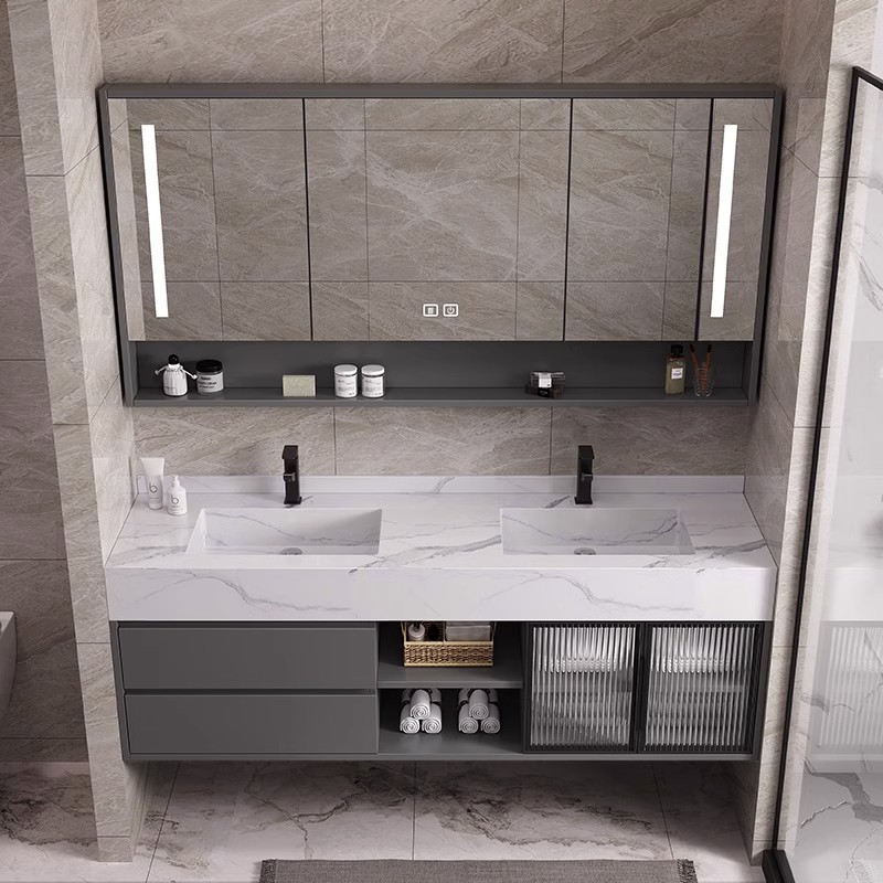 خزانة حمام عصرية مع مرآة ذكية  - مراجعة Home Living Bathroom Vanity وسعره