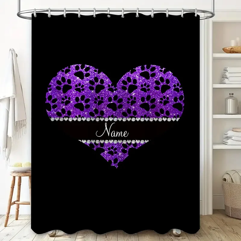 ستارة دش على شكل قلب أرجواني ق - مراجعة Home Bathroom Name وسعره