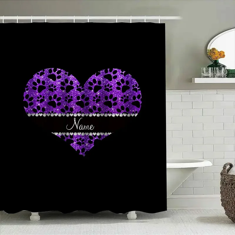 ستارة دش على شكل قلب أرجواني ق - مراجعة Home Bathroom Name وسعره