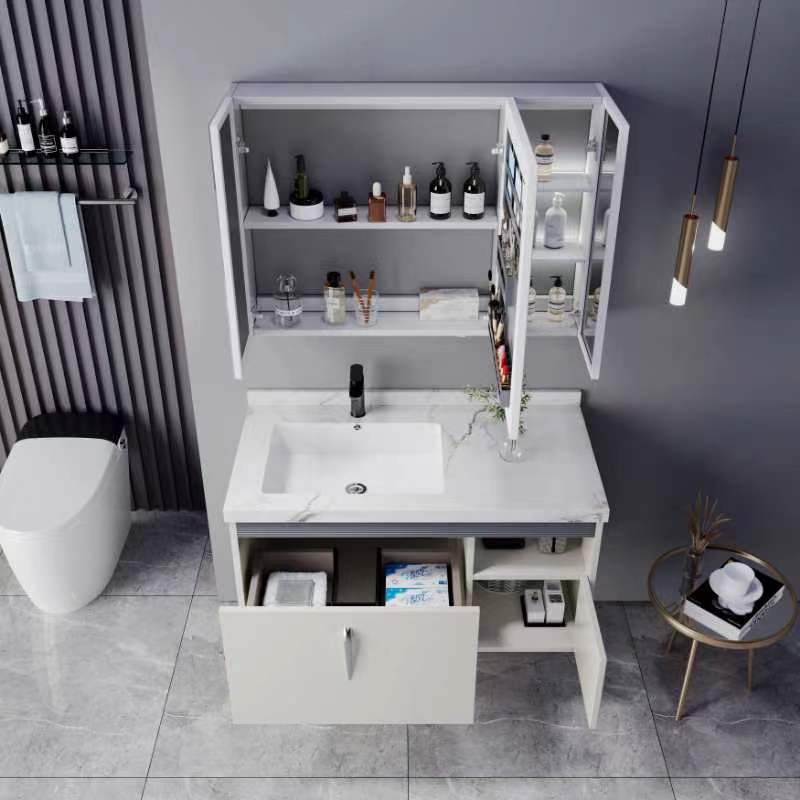 خزانة حمام عصرية معلقة على الح - مراجعة Home Living Bathroom Vanity وسعره