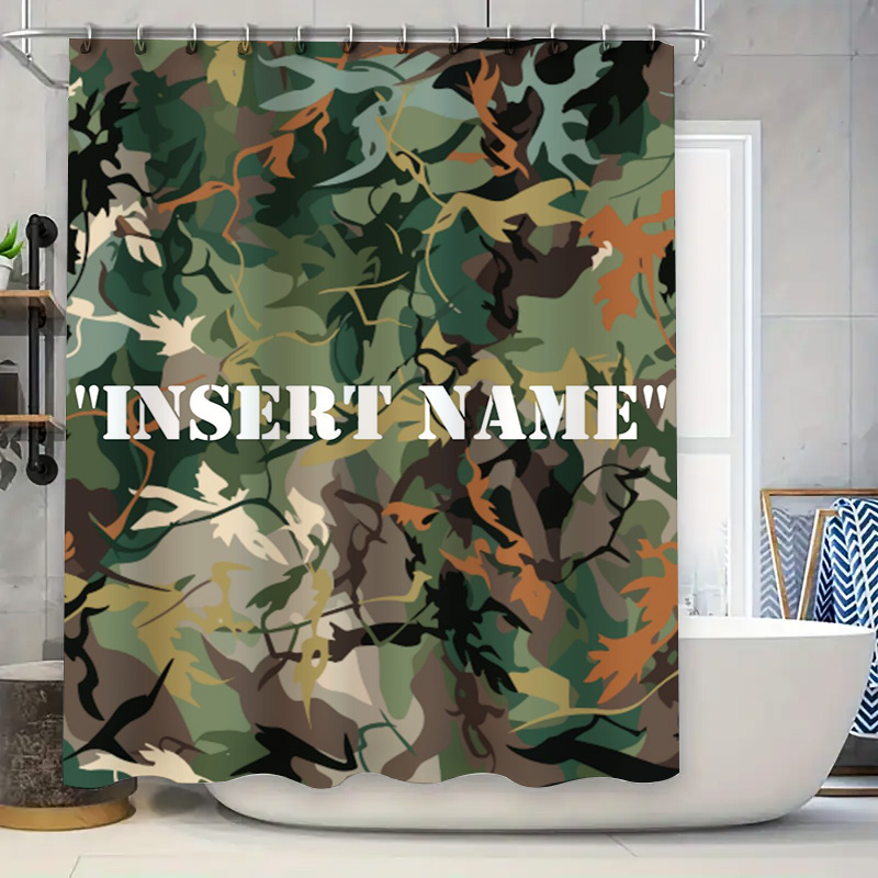 ستارة دش مطبوعة مموهة شخصية قا - مراجعة Home Bathroom Name وسعره