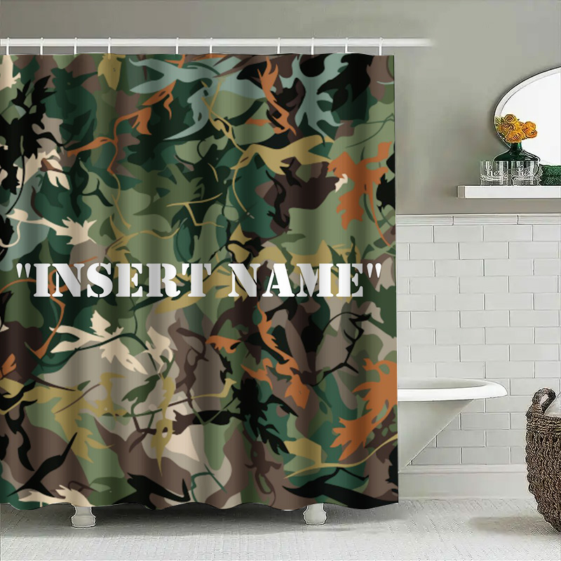 ستارة دش مطبوعة مموهة شخصية قا - مراجعة Home Bathroom Name وسعره